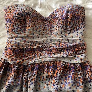 100% Silk Parker Strapless Minidress Size M